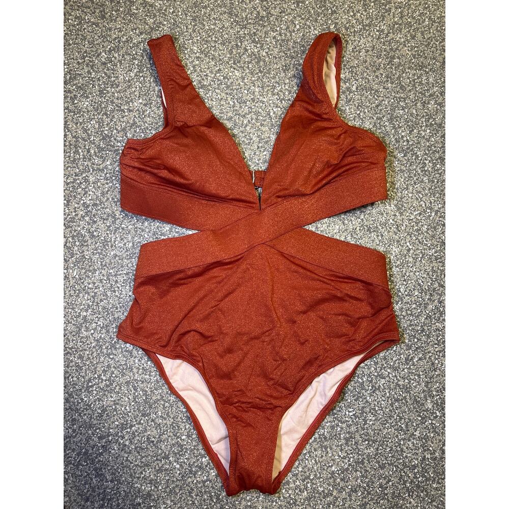 Metallic Orange One Piece Size Large